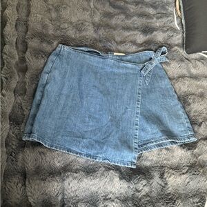 LOFT Blue Denim Skort